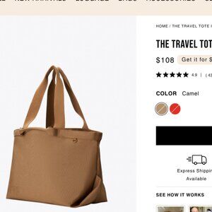 BEIS Travel Tote in Camel Brown